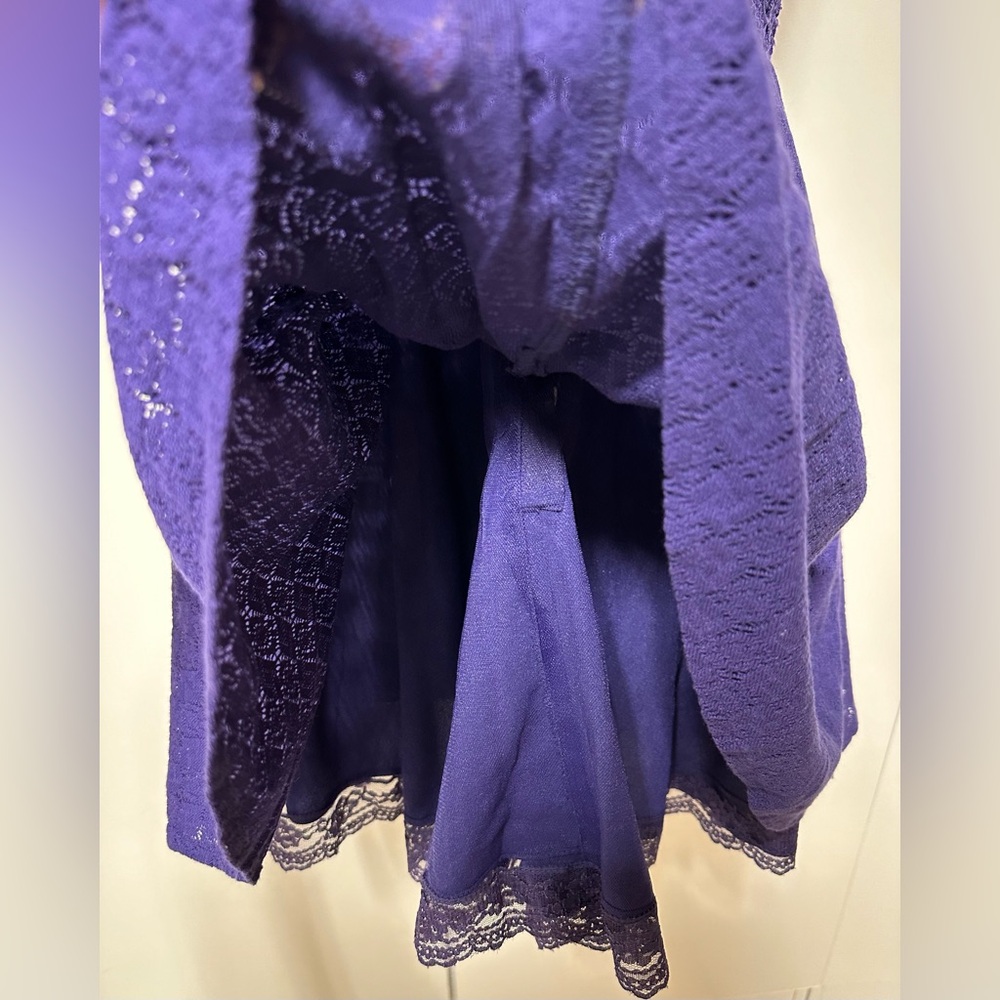 Free People purple lace mesh mini dress - Picture 9 of 11